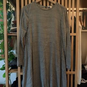 Checkered black and white dress